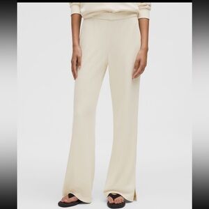 lululemon athletica Softstreme High-Rise Wide-Leg Pique Pant in Cream